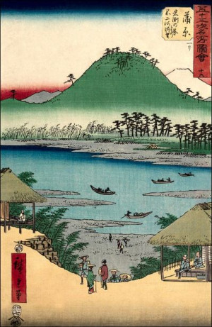 Kanbara View of the Fuji River from Iwabuchi Hill,
