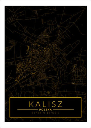 Kalisz mapa złota - plakat 20x30 cm