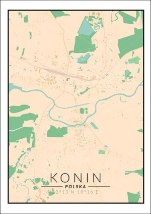 Konin mapa kolorowa - plakat 29,7x42 cm