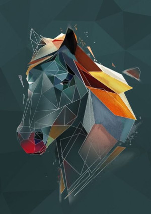 Koń szkic - plakat 20x30 cm
