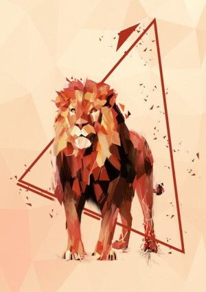 Lew - plakat 29,7x42 cm