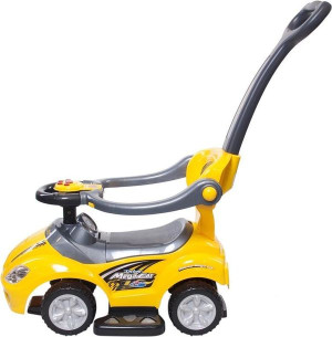 Jeździk Mega Car Z Popychaczem - Żółty