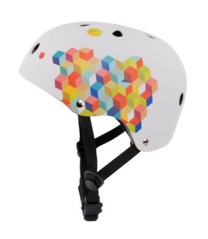 Kask M Dla Dzieci 3-7 Lat Z Lampką Led Cubic Biały