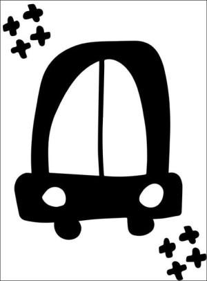 Czarne auto - plakat 30x40 cm