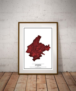 Crimson Cities - Athens - plakat 30x40 cm