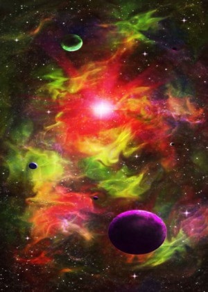 Deep Space, Monet - plakat 30x40 cm
