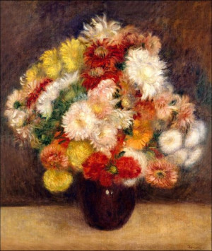 Bouquet of Chrysanthemums, Auguste Renoir - plakat