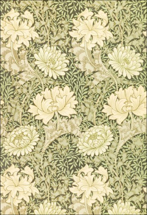 Chrysanthemum pattern, William Morris - plakat 30x