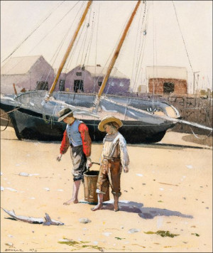 A Basket of Clams, Winslow Homer - plakat 30x40 cm