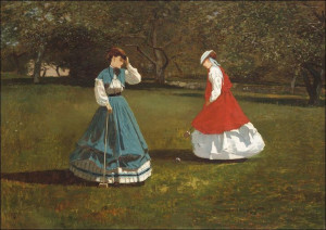 A Game of Croquet, Winslow Homer - plakat 30x20 cm