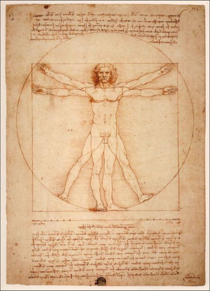 Anatomia Leonardo da Vinci - plakat 42x59,4 cm
