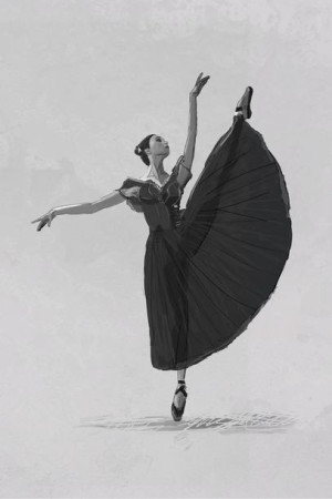 Balet - Balerina - plakat 50x70 cm