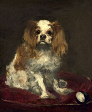 A King Charles Spaniel, Edouard Manet - plakat 50x