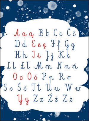 Alfabet Montessori kosmos II - plakat 50x70 cm
