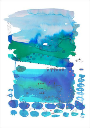 Abstrakcja V, pod wodą - plakat 50x70 cm
