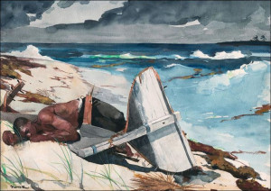 After the Hurricane, Bahamas, Winslow Homer - plak