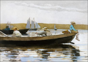 Boys in a Dory, Winslow Homer - plakat 50x40 cm