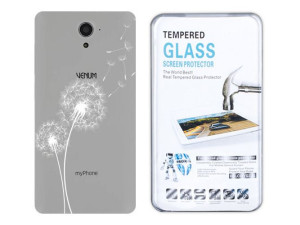 Myphone Venum Etui Koronka Nadruk Kreatui + Szkło