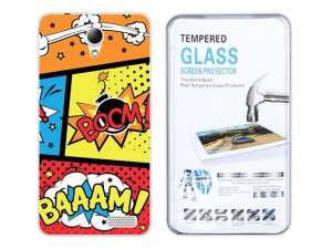 Kreatui Etui Żel Artcase 0.3mm Lenovo A319 + Szkło