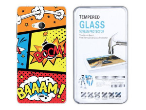 Kreatui Etui Artcase 0.3mm Micro Lumia 540 + Szkło