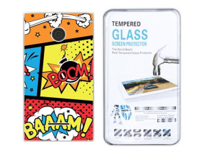 Etui Do Microsoft Lumia 435 Nadruk Artcase + Szkło