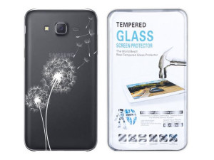 Galaxy J7 J700 Etui Koronka Nadruk Kreatui + Szkło