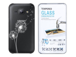 Galaxy J1 J100 Etui Koronka Nadruk Kreatui + Szkło