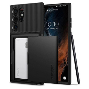 Etui Samsung Galaxy S22 Ultra Spigen Slim Armor Czarne