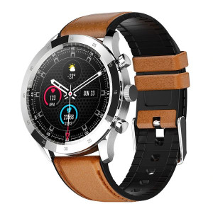 Smartwatch Colmi Sky 5 Plus (skórzany Pasek / Srebrny)