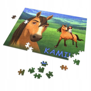 Puzzle + imię DUCH WOLNOŚCI Spirit Mustang 110 el