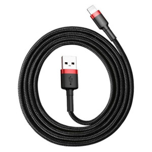 Kabel Lightning Usb Baseus Cafule 2a 3m (czarno-czerwony)