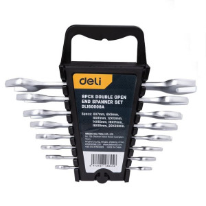 Zestaw Kluczy Płaskich Deli Tools Edl160008a, 8 Sztuk