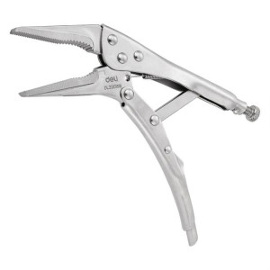 Szczypce Zaciskowe Wydłużone Deli Tools Edl20015b, 9" (srebrne)