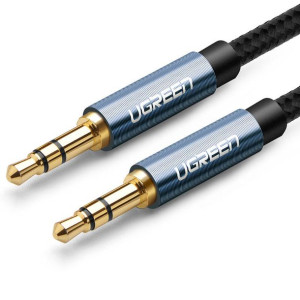 Kabel Mini Jack 3,5mm Ugreen Av112, Aux, 1m (niebieski)