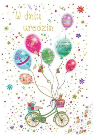 W Dniu Urodzin Kartka z życzeniami pastelowa TS113