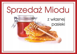  Tablica DUŻA XL reklamowa SPRZEDAŻ MIODU F235