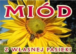 Tablica reklamowa MIÓD Z WŁASNEJ PASIEKI F203