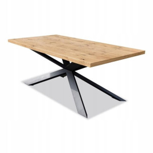 Stół rozkładany Loftowy 160x90+2x40 pająk S24