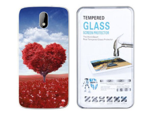 Kreatui Etui Fotocase 0.3mm Htc Desire 326 + Szkło