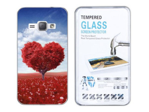 Kreatui Etui Fotocase 0.3mm Galaxy J1 J120 + Szkło