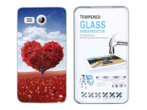 Kreatui Etui Fotocase 0.3mm Huawei Y511 + Szkło