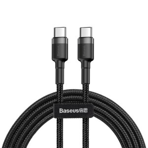 Kabel usb-c do usb-c pd baseus cafule pd 2.0, qc 3.0, 60w, 200 cm czarno-sz