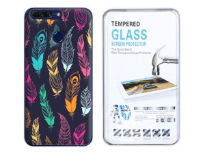 Honor 8 Pro Kreatui Etui Żel Artcase 0.3mm + Szkło