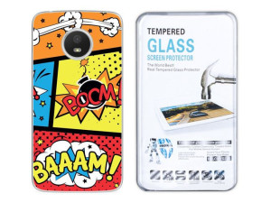 Motorola Moto E4 Kreatui Etui Artcase 0.3mm +szkło