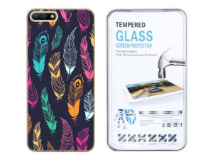 Huawei Honor 7a Kreatui Etui Artcase 0.3mm + Szkło