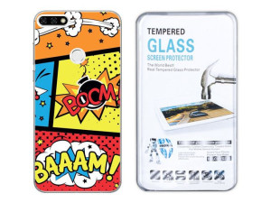 Huawei Y7 Prime 2018 Kreatui Etui Case 0.3mm Szkło