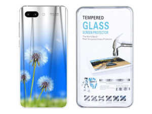Huawei Honor 10 Etui Gradient Nadruk Obudowa Szkło