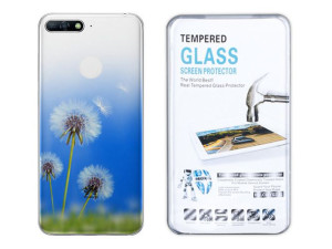 Huawei Y6 Prime 2018 Etui Gradient Nadruk + Szkło