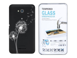 Sony Xperia E4g Etui Koronka Nadruk Kreatui +szkło