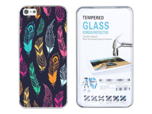 Kreatui Etui Artcase 0.3mm Iphone Se 5 5s + Szkło